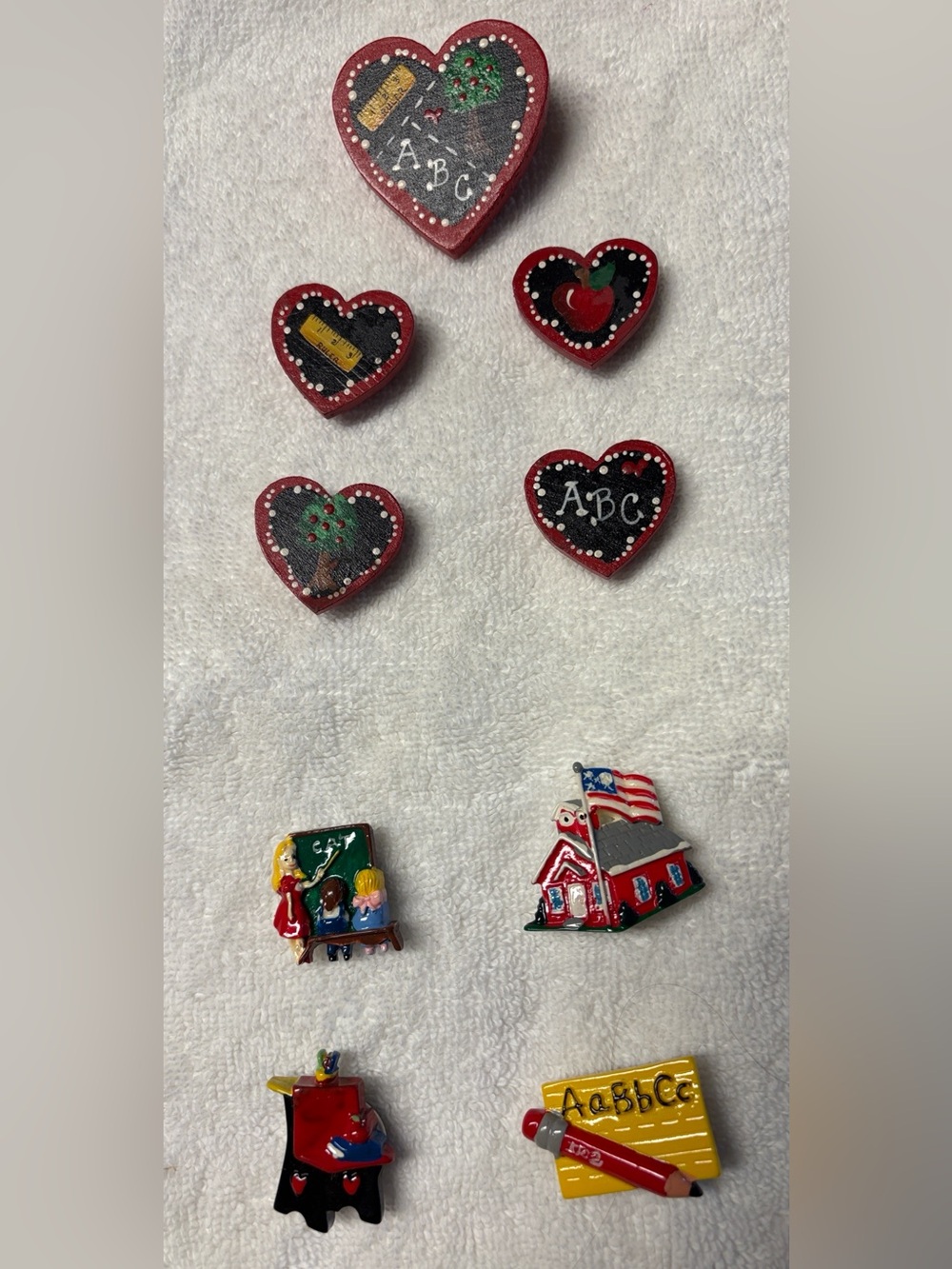 School-themed Button Covers Good Condition